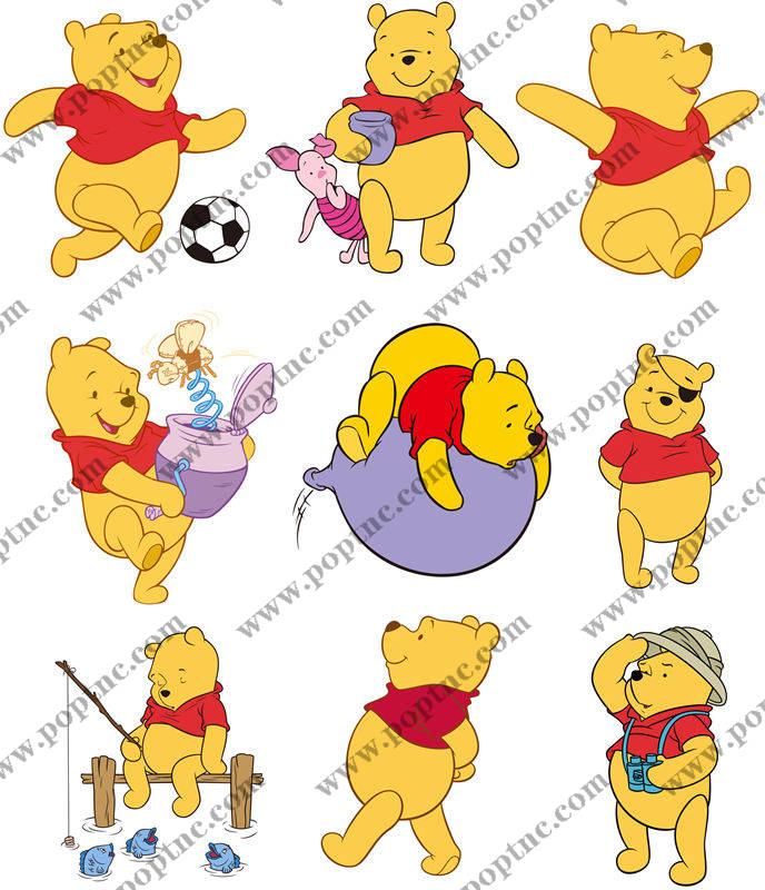 可爱卡通小熊裁片印花服装印花设计