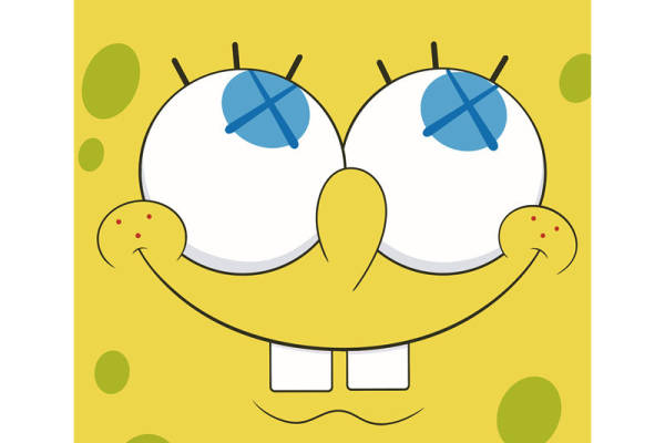 时尚卡通裁片印花服装：海绵宝宝风格印花T恤