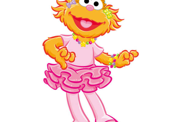 可爱卡通角色粉色芭蕾舞裙裁片印花服装