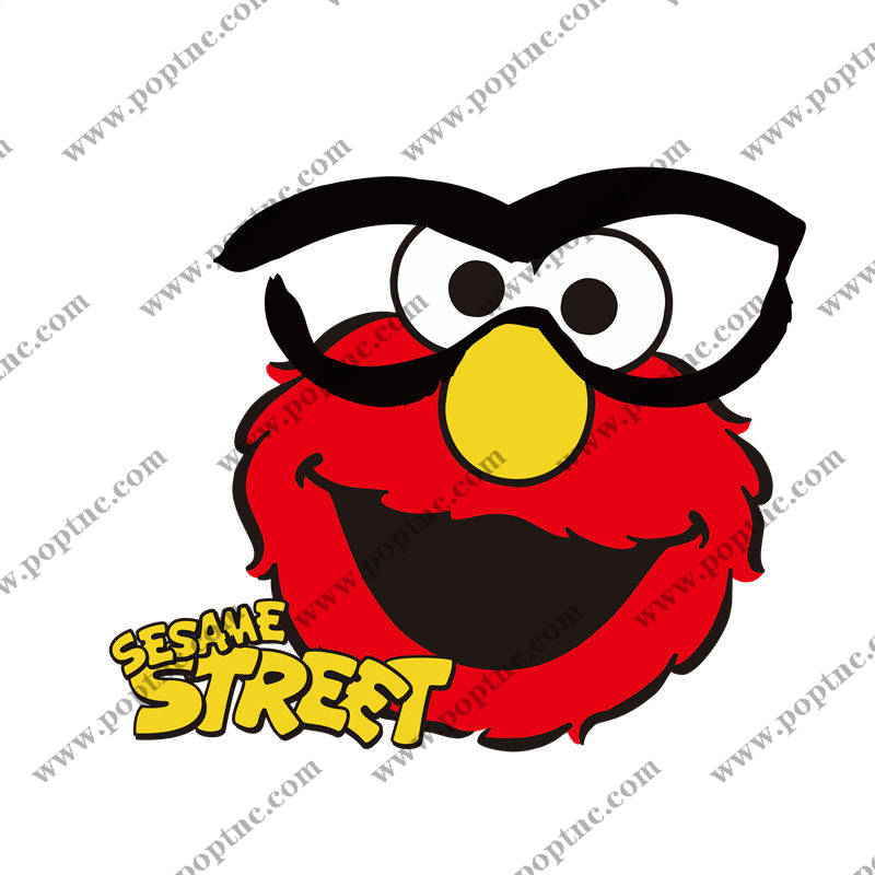 经典芝麻街卡通裁片印花服装,趣味时尚的街头风格