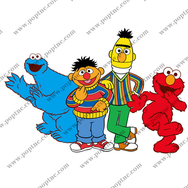 经典卡通角色裁片印花服装,趣味时尚服装印花设计