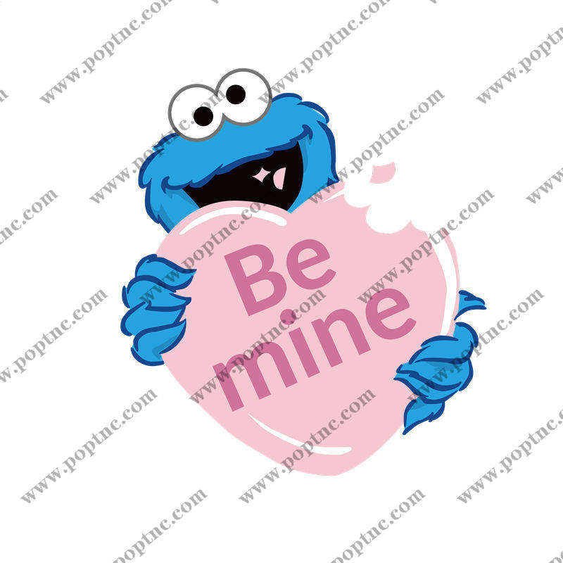 可爱卡通怪兽裁片印花服装,情人节特别版服装印花设计