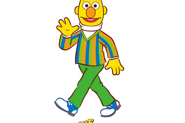 经典芝麻街卡通角色裁片印花服装印花设计