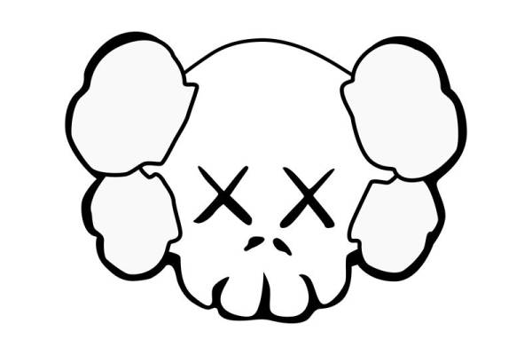 可爱卡通熊头裁片印花服装印花设计