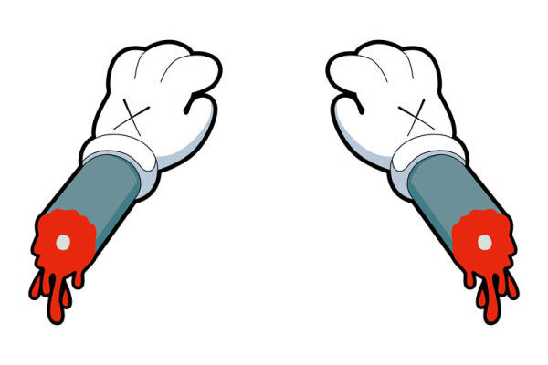 创意个性裁片印花服装,拳击手套图案服装印花设计