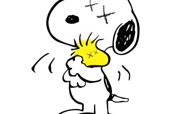 经典卡通狗史努比裁片印花服装印花设计