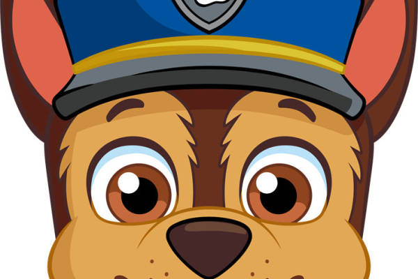 可爱卡通狗头戴警察帽裁片印花服装印花设计