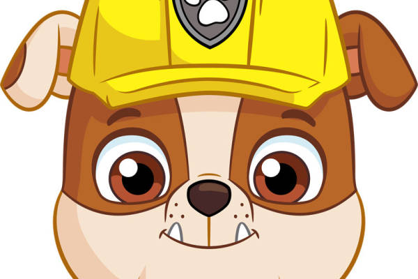 可爱卡通狗头戴消防帽裁片印花服装印花设计