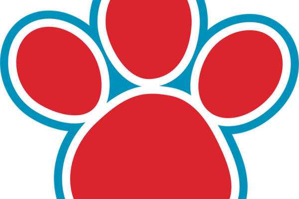 时尚潮流红色爪印裁片印花服装印花设计