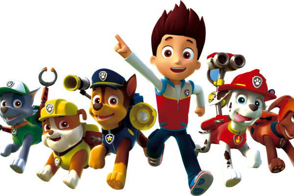 儿童卡通裁片印花服装，汪汪队立大功主题服装印花设计