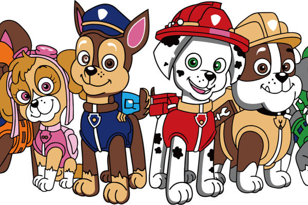 卡通狗狗裁片印花服装图案设计