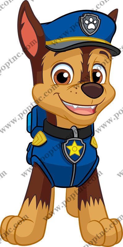 可爱卡通警犬裁片印花服装印花设计