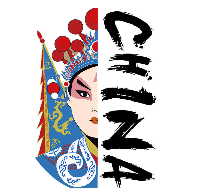 传统京剧脸谱裁片印花服装，展现中国风服装印花艺术