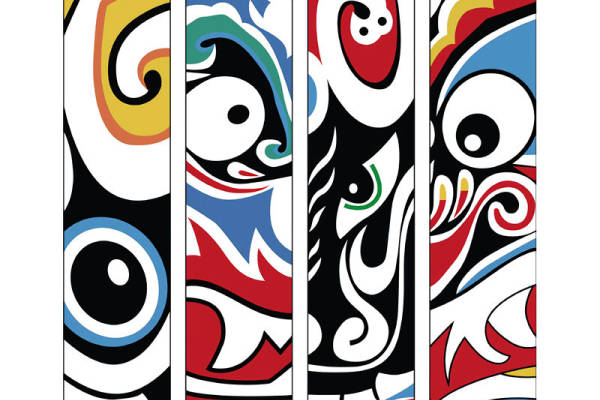 抽象艺术风格裁片印花服装,展现独特个性的时尚选择