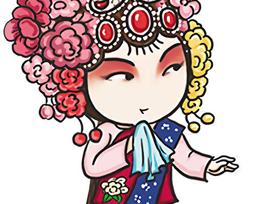 传统戏曲风格裁片印花服装印花设计