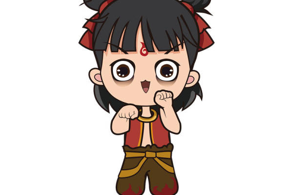 可爱卡通哪吒裁片印花服装印花设计