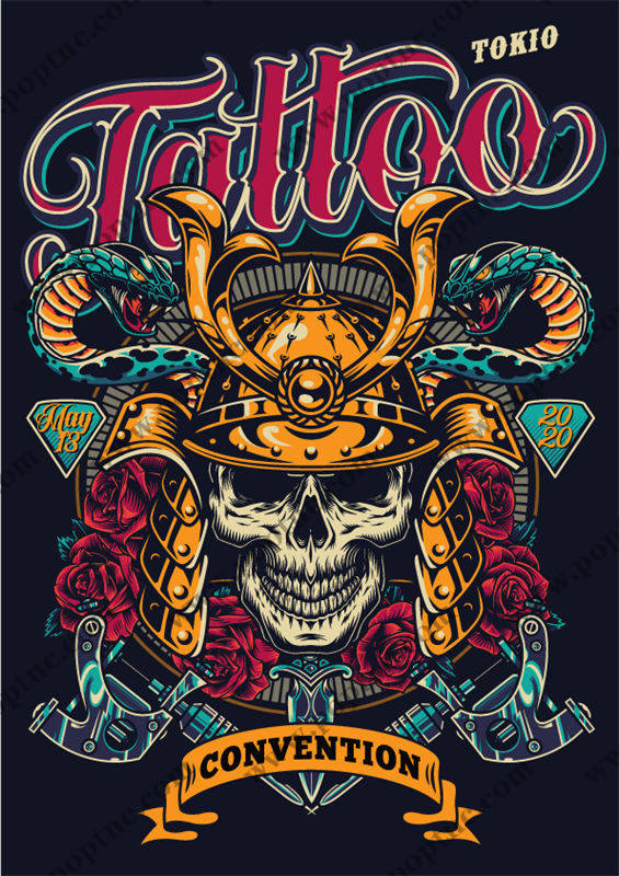 东京纹身大会裁片印花服装印花设计