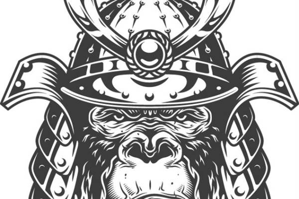 北欧风格维京人头盔裁片印花服装印花设计