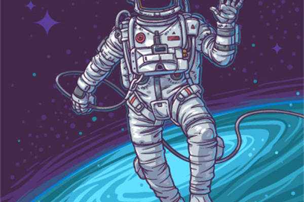 太空探险主题裁片印花服装印花设计