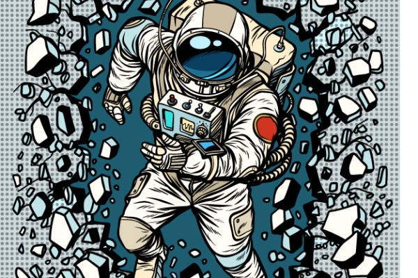 太空探险主题裁片印花服装印花设计