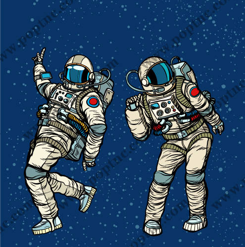 太空探险主题裁片印花服装印花设计