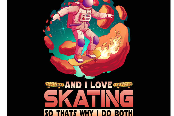 创意宇航员滑板裁片印花服装 展现个性与激情的时尚选择