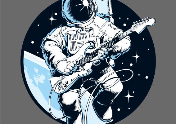 太空摇滚风裁片印花服装印花设计