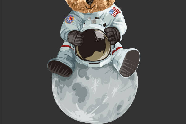 创意太空熊裁片印花服装，探索宇宙的时尚选择