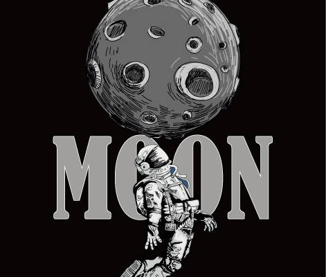 探索月球奥秘：宇航员主题裁片印花服装印花设计