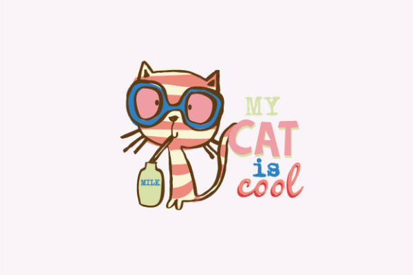 时尚猫咪裁片印花服装，展现个性魅力