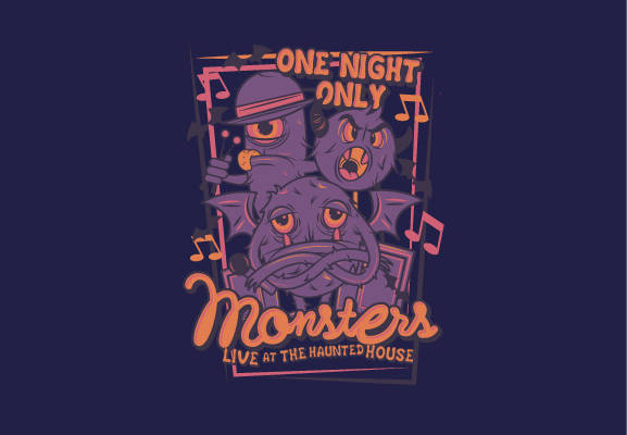 万圣节主题裁片印花服装:一夜限定怪物狂欢