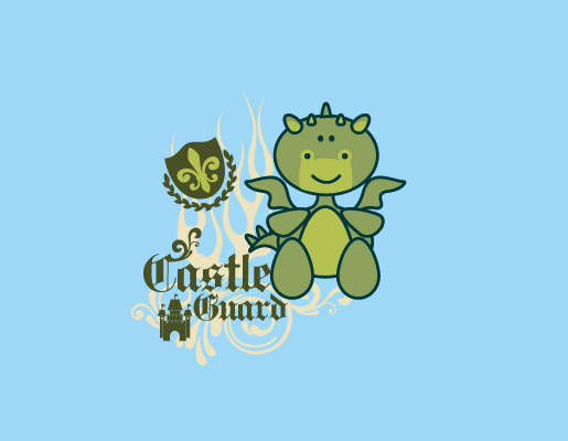 可爱卡通乌龟裁片印花儿童服装印花设计