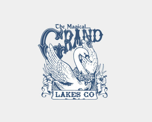 梦幻天鹅裁片印花服装 优雅时尚的服装印花设计