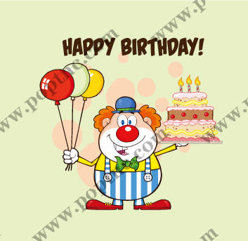 欢乐小丑裁片印花服装,生日派对服装印花设计