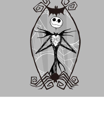 时尚个性裁片印花服装 万圣节主题骷髅蜘蛛图案印花