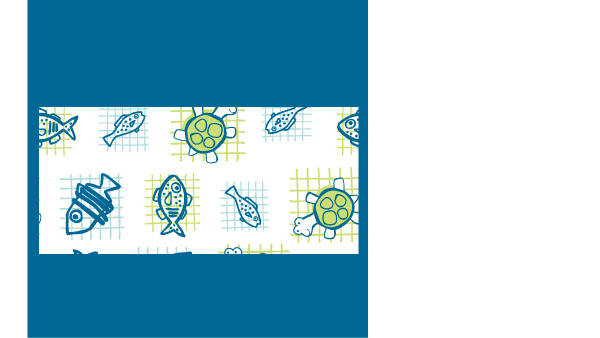 海洋生物主题裁片印花服装印花设计