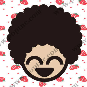 活泼可爱草莓背景裁片印花服装印花设计