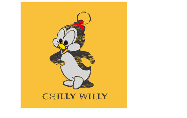 可爱卡通企鹅裁片印花服装设计