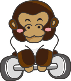 可爱卡通猴子举重裁片印花服装印花设计