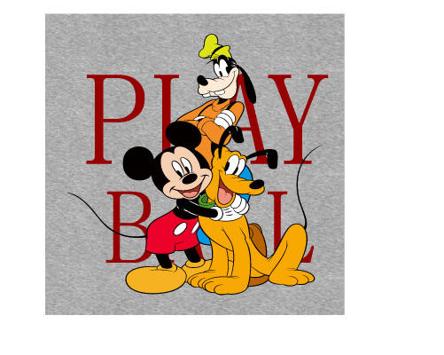 经典卡通裁片印花服装，米奇与布鲁托的欢乐时光