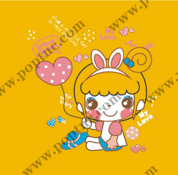 可爱卡通兔子裁片印花服装,展现个性时尚