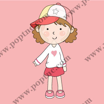 可爱卡通女孩裁片印花服装印花设计