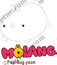 可爱卡通兔子Molang裁片印花服装印花设计