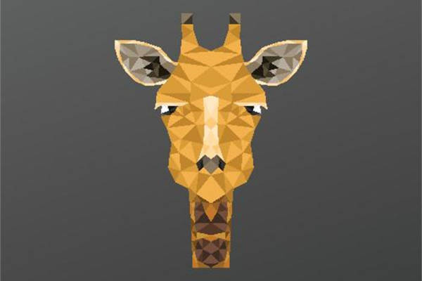 几何风格长颈鹿裁片印花服装印花设计