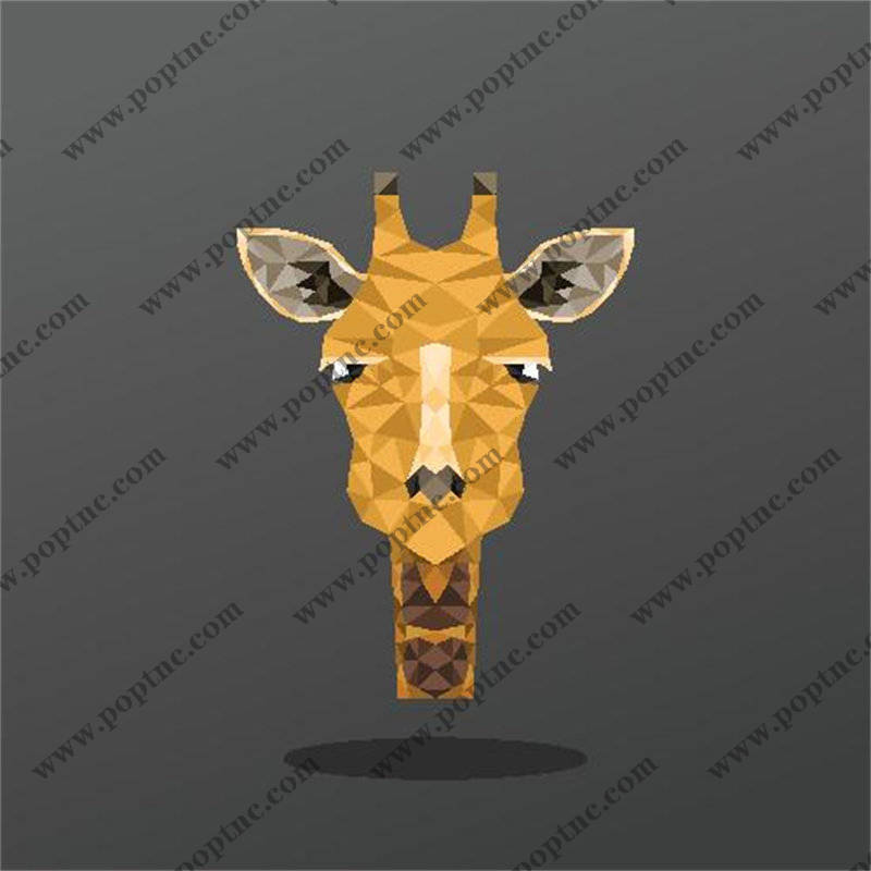 几何风格长颈鹿裁片印花服装印花设计