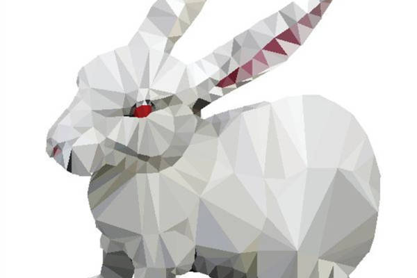 几何风格兔子裁片印花服装，时尚与艺术的完美结合