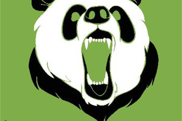 创意个性熊猫裁片印花服装 时尚潮流动物图案印花T恤
