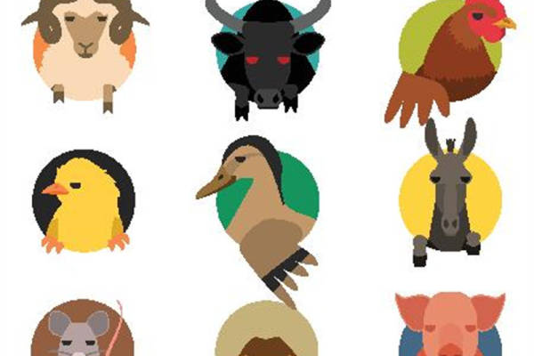 可爱动物图案裁片印花服装印花设计