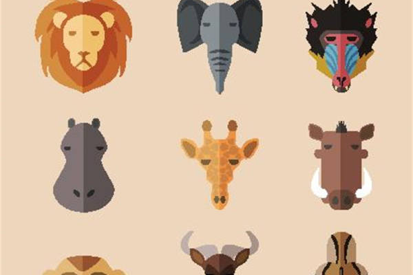 非洲野生动物主题裁片印花服装印花设计