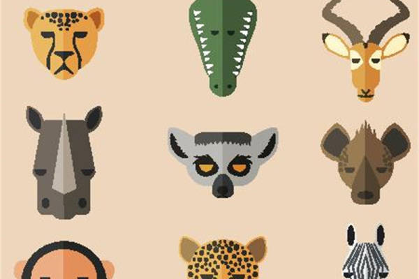 非洲野生动物主题裁片印花服装印花设计
